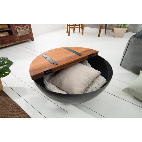 Okrúhly konferenčný stolík Jakarta 70 cm - sivý