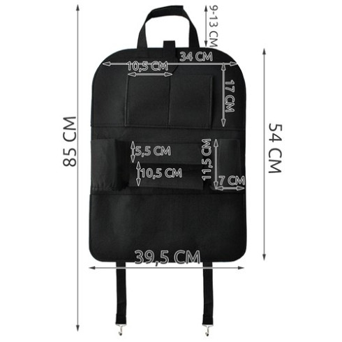 Organizér na autosedačku - černý