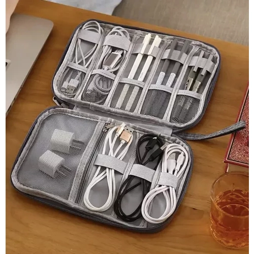Organizér pro kabely - šedý
