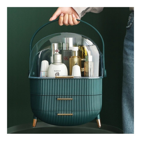 Organizér na kozmetiku a šperky - zelený