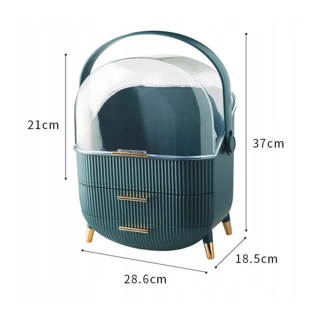 Organizér pro kosmetiku a šperky - zelený