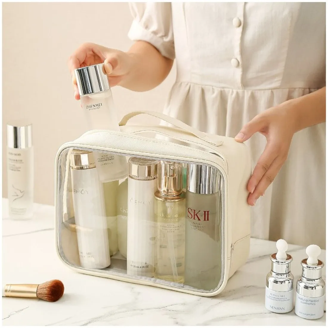 Organizér na kosmetiku - růžový