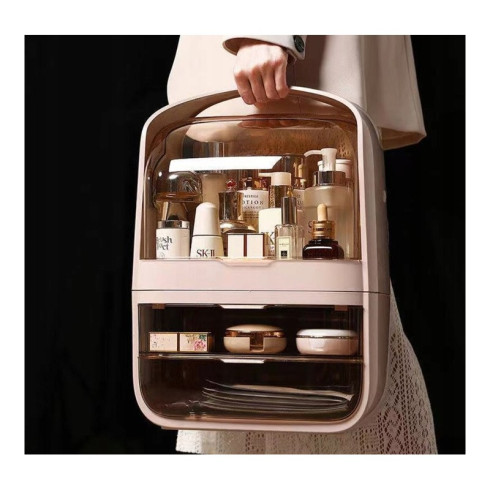 Organizér na kosmetiku se šuplíky - růžový