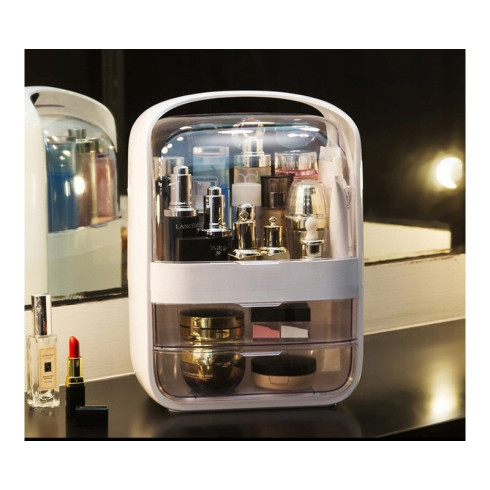 Organizér na kosmetiku se šuplíky - růžový