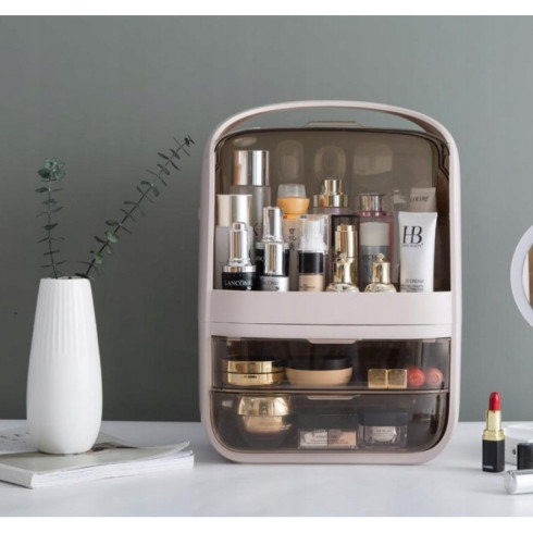 Organizér na kosmetiku se šuplíky - růžový