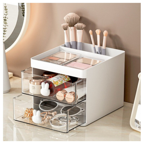Organizér na kozmetiku / písacie potreby - biely