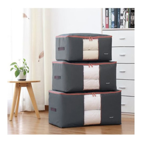 Organizér na oblečenie a posteľnú bielizeň L - šedý