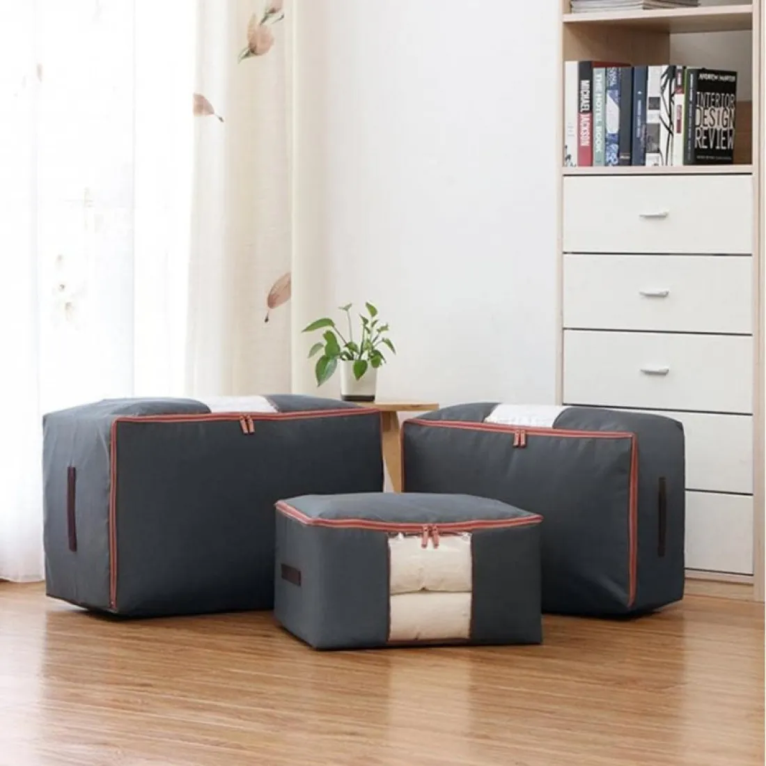 Organizér na oděvy a prádlo XL - šedý