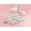 Organizér, úložný box na hodinky 12ks, biely