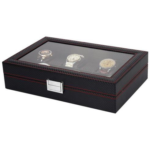 Organizér na karbonové hodinky, úložný box - pro 10ks