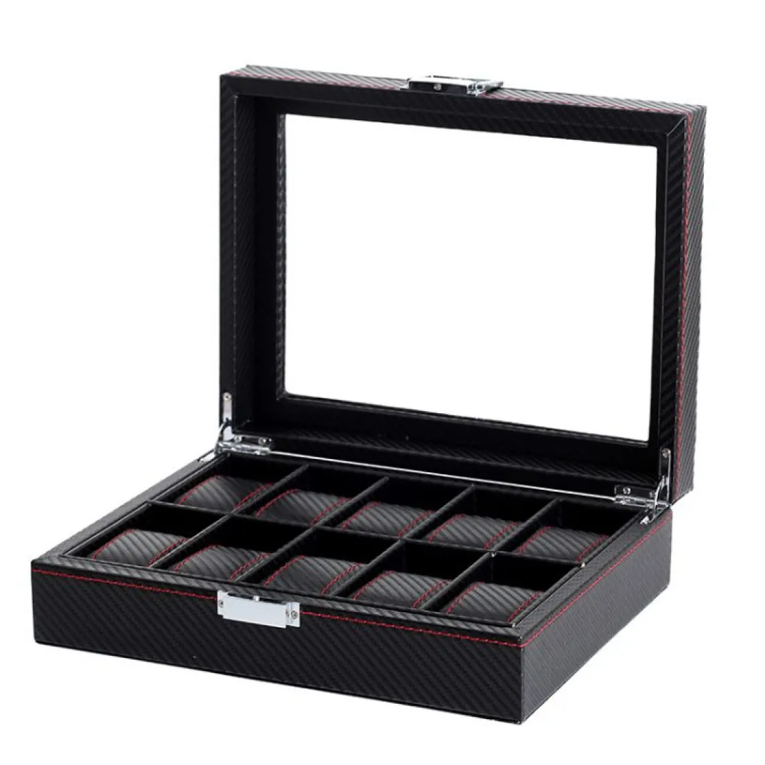 Organizér, úložný box na hodinky Carbon - pre 10ks