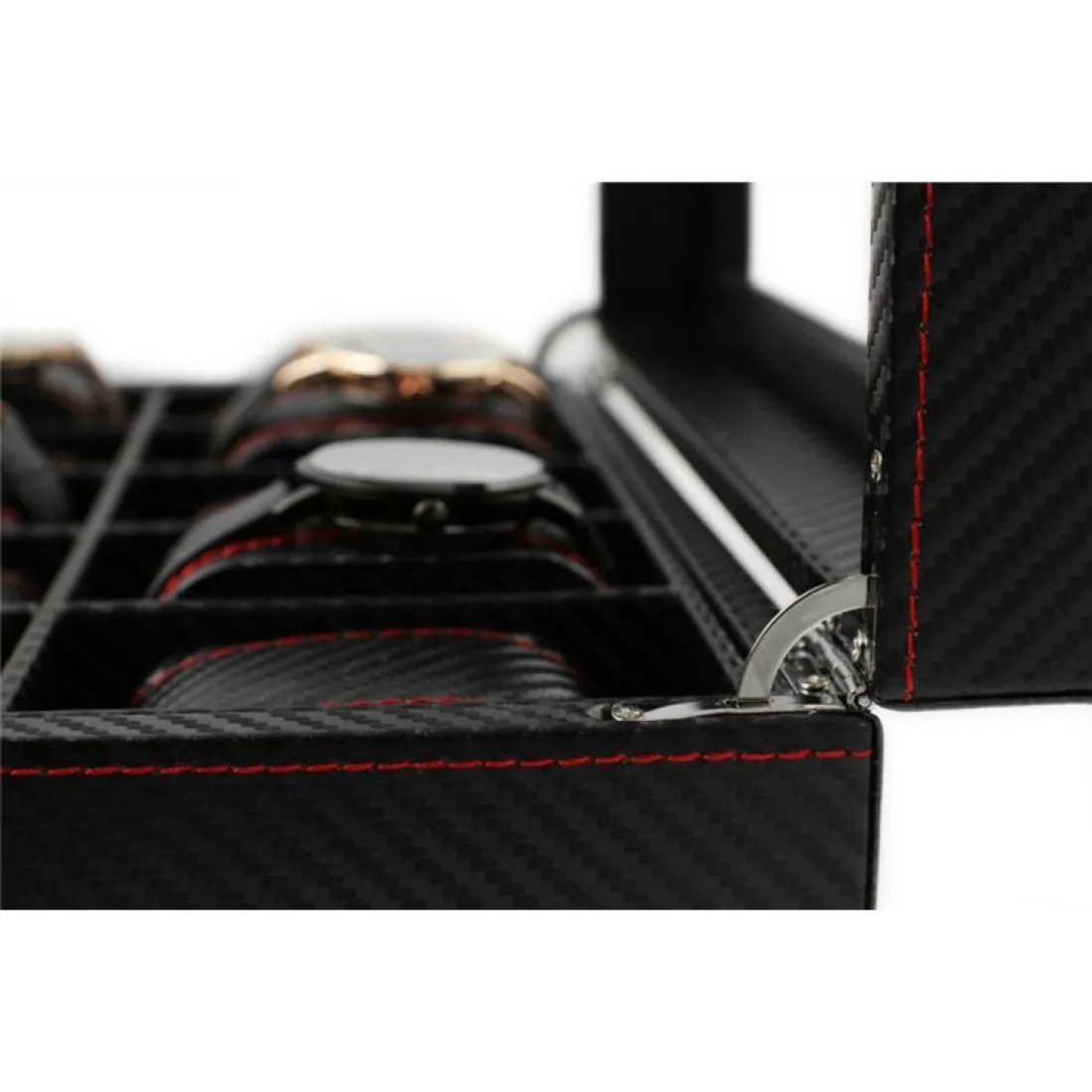Organizér, úložný box na hodinky Carbon - pre 10ks