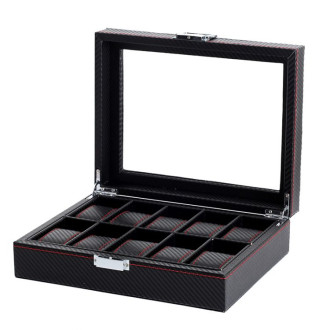 Organizér na karbonové hodinky, úložný box - pro 10ks
