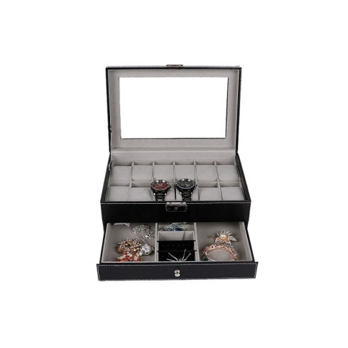 Organizér, úložný box na hodinky + šperkovnice 2v1