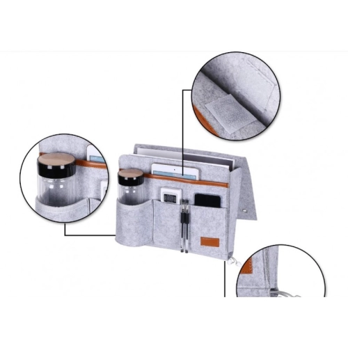 Organizér z filcu - šedý