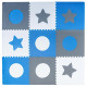 Penová podložka puzzle 180x180 cm - modrá