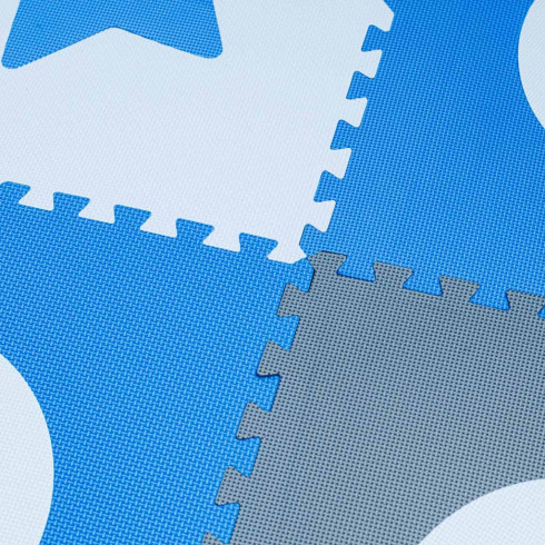 Penová podložka puzzle 180x180 cm - modrá