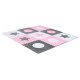 Pěnová podložka puzzle 180x180 cm - růžová