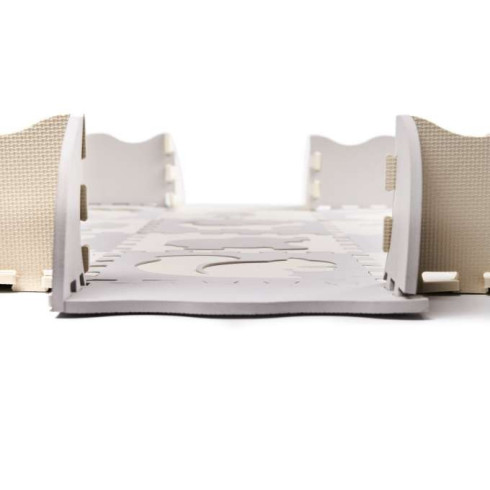 Penová podložka puzzle, 36 ks šedá