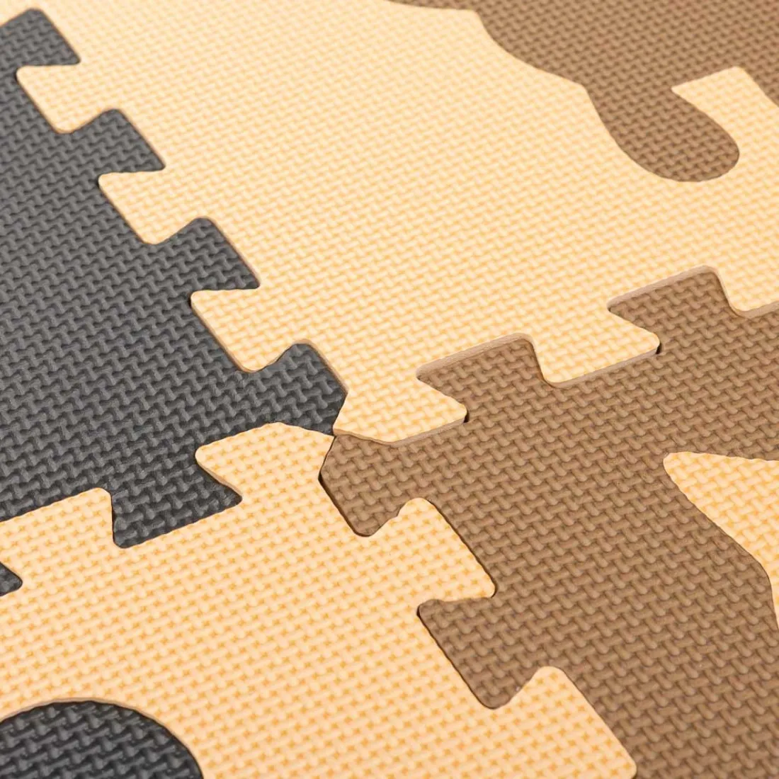 Penová podložka puzzle 9ks, hnedé zvieratká