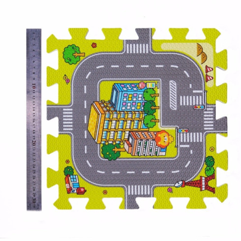 Penová podložka, puzzle - Mesto 9 kusov
