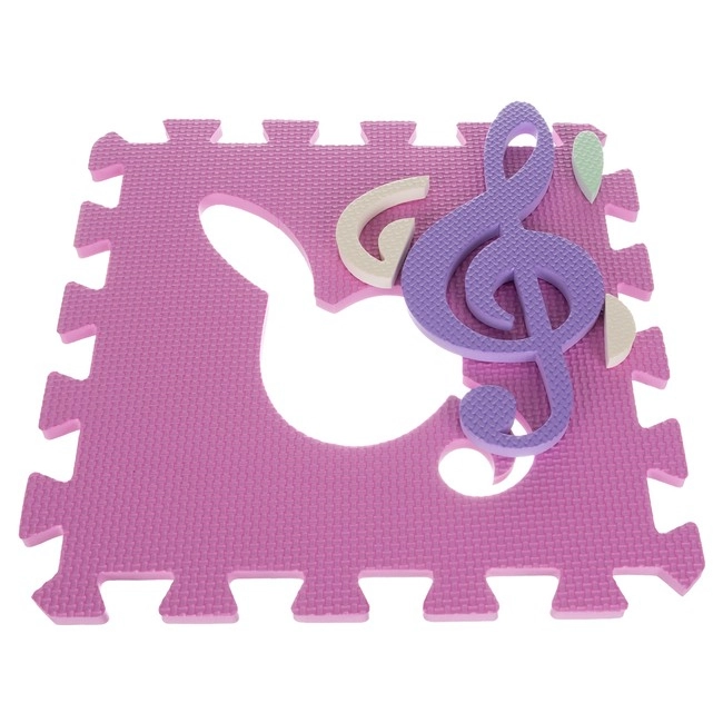 Penové puzzle 30 x 30 cm, 25 ks farebné