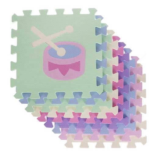 Penové puzzle 30 x 30 cm, 25 ks farebné