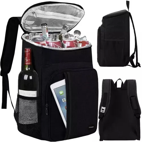 Piknikový batoh termo - 26 L, čierny