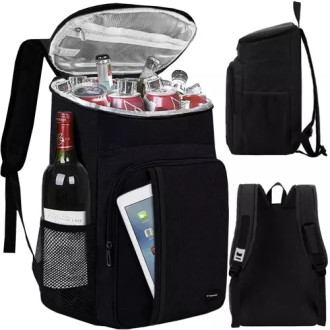 Piknikový batoh termo - 26 L, čierny