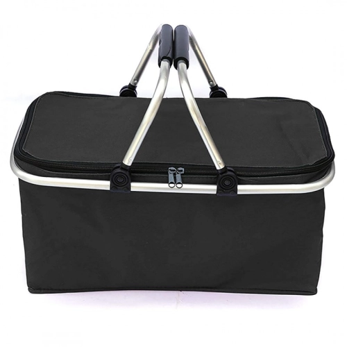 Piknikový koš termo, skládací - černý