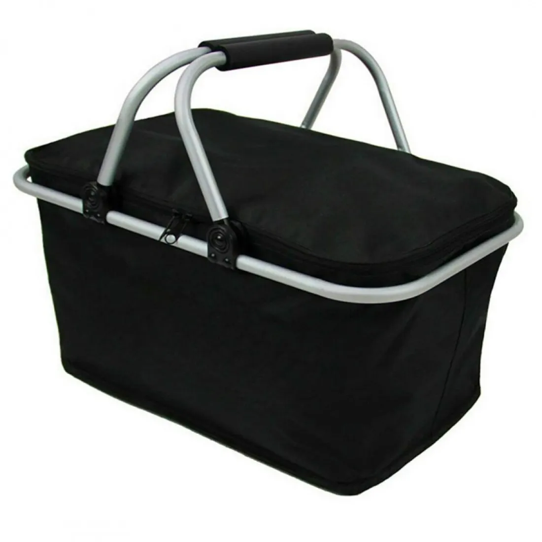 Piknikový košík termo, skladací - čierny