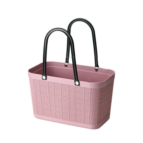Plastová kabelka/nákupný košík - ružový