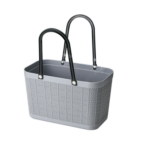 Plastová kabelka/nákupný košík - šedý
