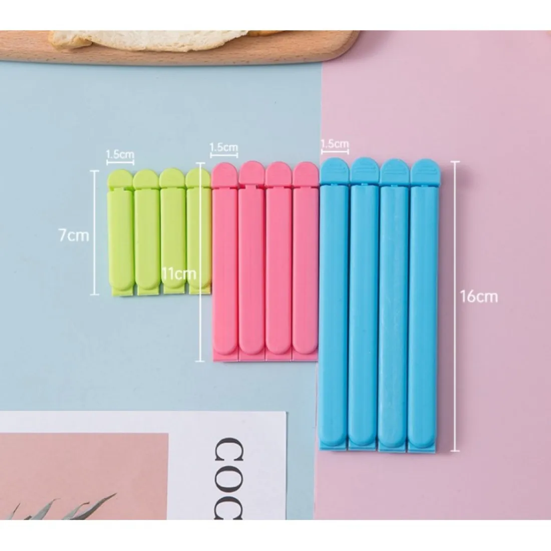 Plastové klipy na potraviny - 12ks