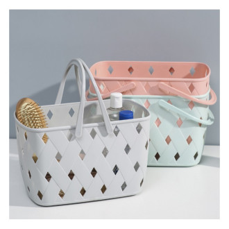 Plastový organizér - úložný košík, ružový