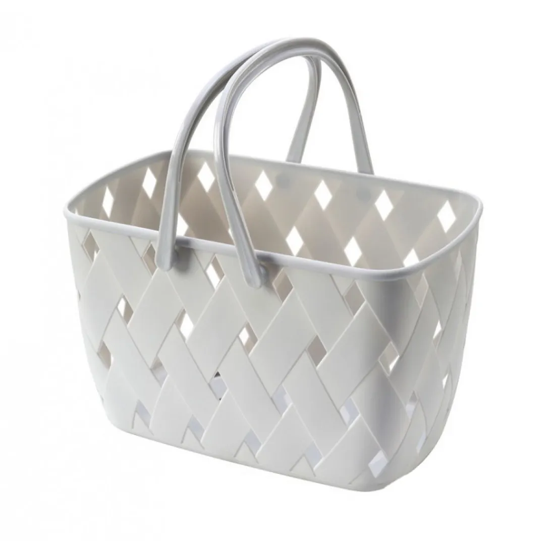 Plastový organizér - úložný košík, šedý