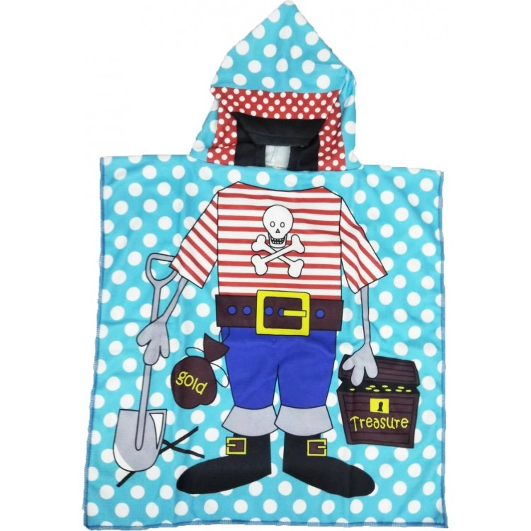 Plážová osuška s kapucí, pelerína pro děti - Pirát
