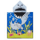 Plážová osuška s kapucňou, pelerína pre deti - Žralok