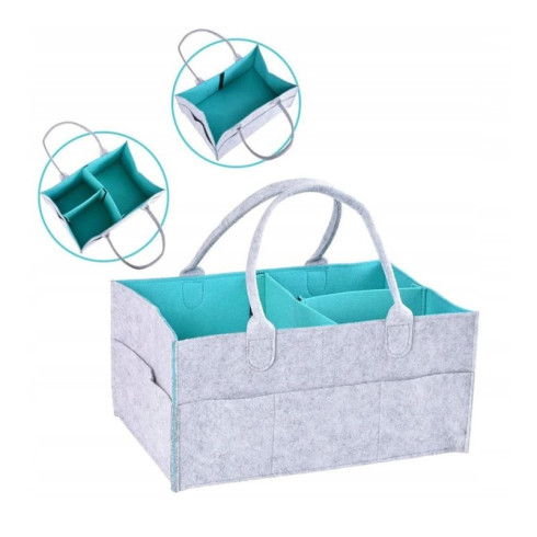 Plstený úložný organizér - zelený