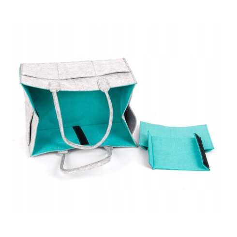 Plstený úložný organizér - zelený