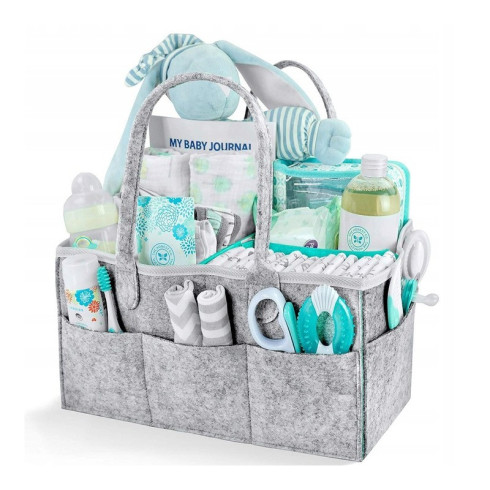 Plstený úložný organizér - zelený