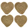 Podložky pod poháre z morskej trávy Srdiečka - set 4 ks