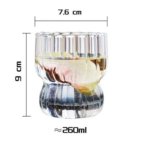 Pohár s vlnitými stenami 260 ml, 1 ks