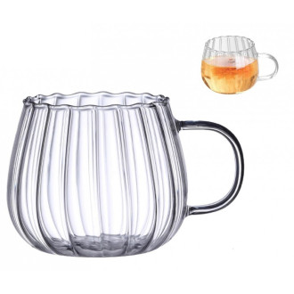 Pohár s vlnitými stenami, drážkovaný, 1 ks