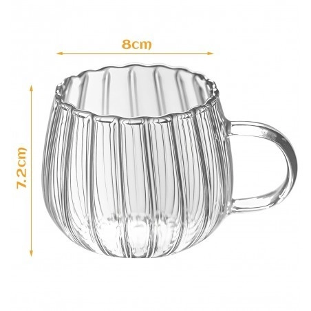 Pohár s vlnitými stenami, drážkovaný, 1 ks