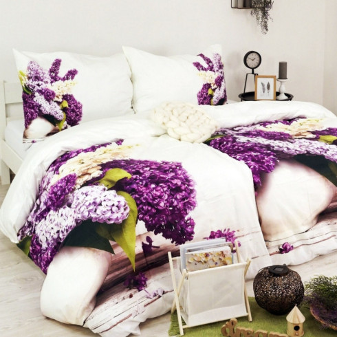 Posteľné obliečky 3D Deny Delux - fialové 200 x 140 cm