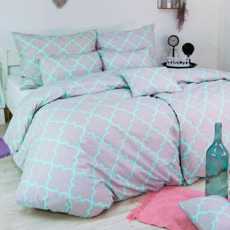 Ložní povlečení Dolce Delux - šedo-zelené 200 x 140 cm