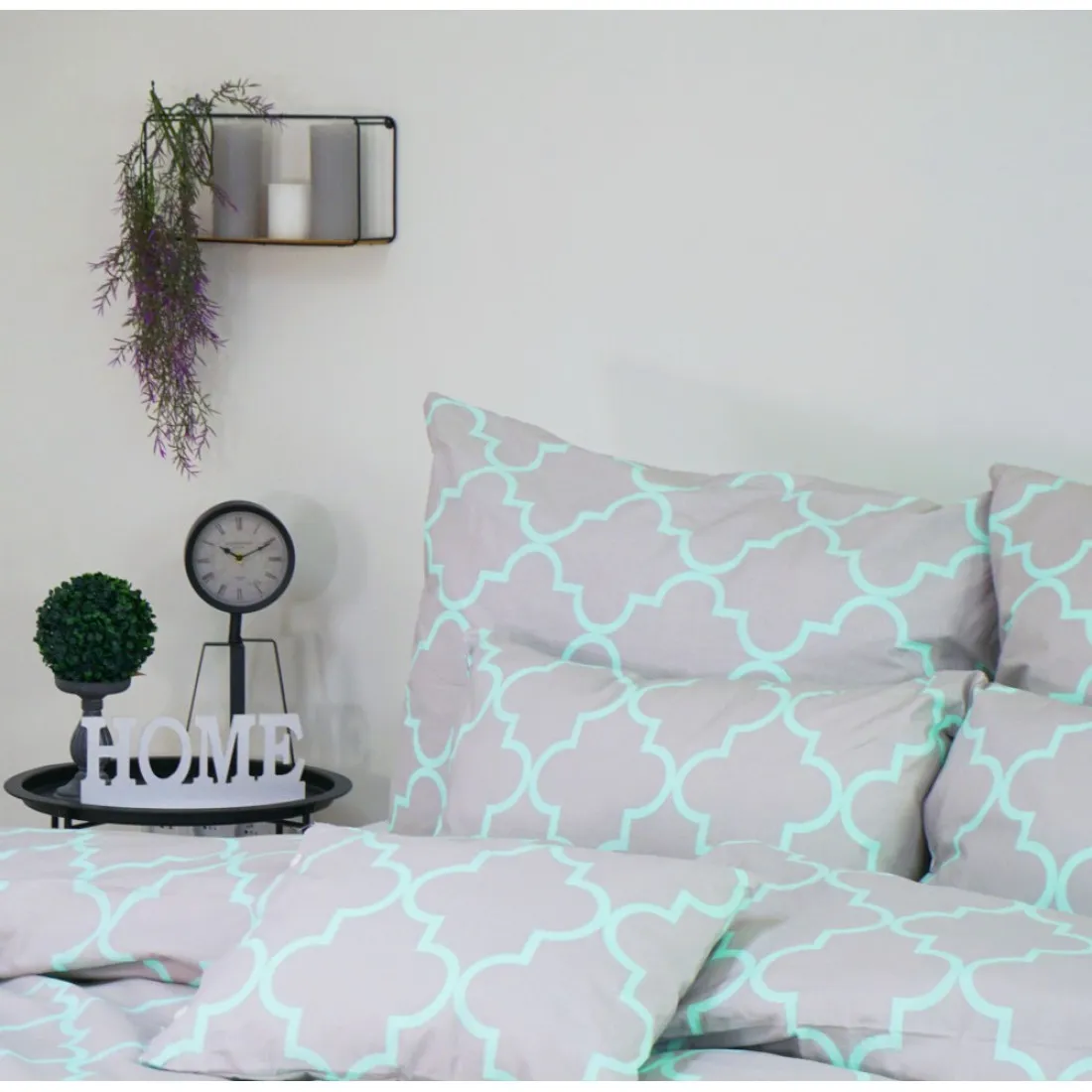 Ložní povlečení Dolce Delux - šedo-zelené 200 x 140 cm