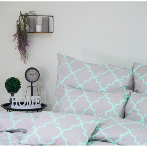 Ložní povlečení Dolce Delux - šedo-zelené 200 x 140 cm