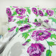 Posteľné obliečky Delux motív kvetov - fialové 200 x 140 cm